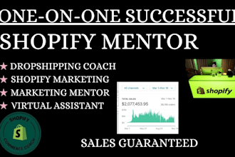 be your shopify mentor, ecommerce coach and dropshipping expert