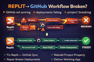 fix replit github sync errors rebuild project and resolve deploy repo issues