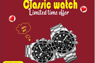 professional watch poster and luxury watch advertisement