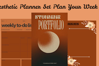 design aesthetic printable planner 51 pages pdf