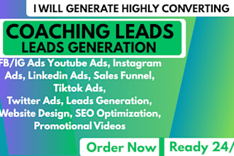 verified coaching leads life coaching leads call leads online coaching leads