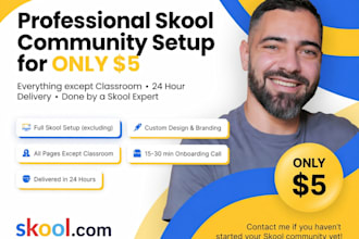 create your skool community in 2 days