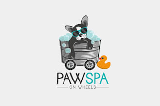 design best quality mobile pet grooming logo