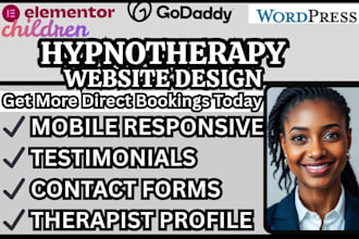 design a hypnotherapy for children website to build trust and increase client