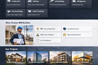 architecture website design for construction and interior design firms