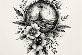 design a modern and minimalist tattoo design