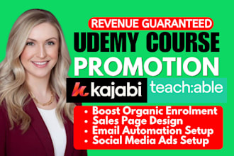 udemy online course promotion thinkific course marketing kajabi sales funnel
