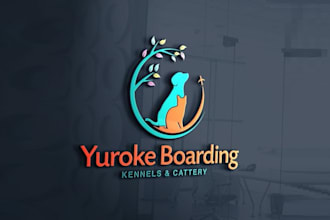 creative pet boarding kennel and cattery logo