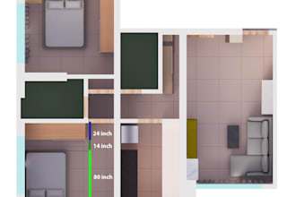 design 2d floor plan and furniture layout