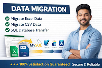 migrate your excel or CSV data to mysql, postgresql, sqlite, ssms, or azure sql
