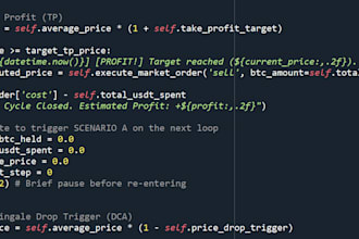 develop a professional binance trading bot with python