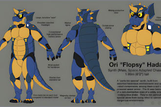 create furry protogen ref sheet fursona reference sheet and art character design