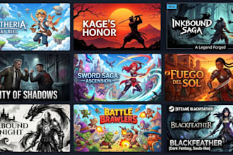 do steam capsule game art banner art storefront game banner poster design