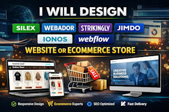 design silex webador strikingly jindo ionos webflow product website store design