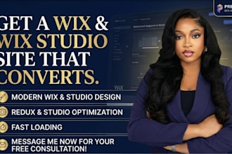 build wix website design, redesign wix website or wix studio expert