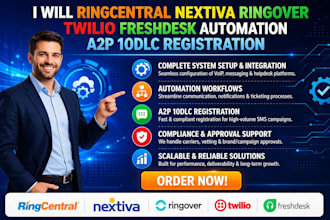 ringcentral nextiva ringover twillo freshdesk automation a2p 10dlc registration