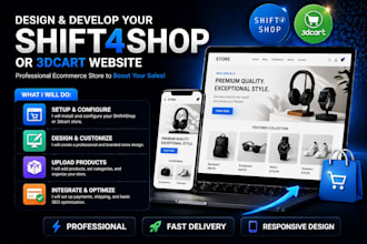 develop and design your shift4shop or 3dcart website shift4shop website design
