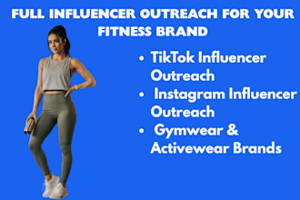 manage tiktok and instagram influencer outreach for gymwear and activewear brand