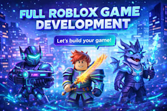 develop full roblox game from scratch, roblox game developer, roblox scripting