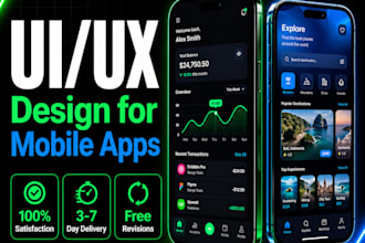 design mobile app UI UX for ios and android