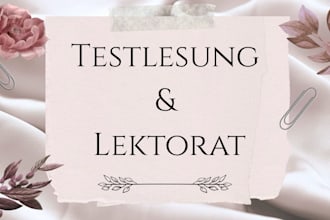 testlesung und lektorat für buchmanuskripte