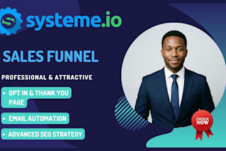 create systeme io funnel opt in page thank you page and email automation