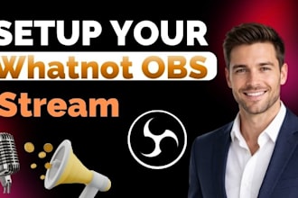 design and setup your whatnot obs stream with overlays alerts and camera scenes