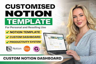 do minimalist  logo custom notion template  notion expert template in 24 hours