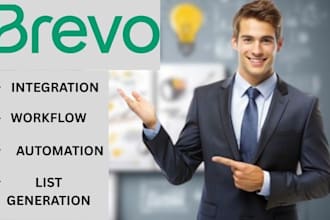 setup brevo list generation, brevo integration workflow and automation sequence