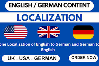 localize your english to german or localize your german to english