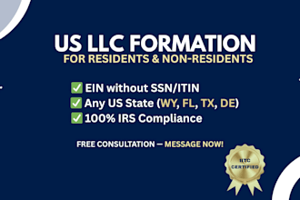 do us llc registration, llc creation, llc formation and ein for non US residents