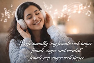 sing female rock singer and vocalist female pop singer