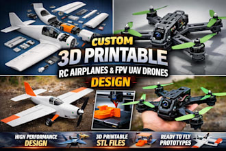 design high performance uav and rc airplanes for 3d printing