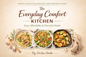 be your cookbook writer, design cookbook recipe, ebook