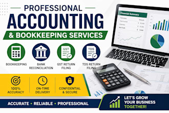 do gst, tds, income tax return filing and accounting work