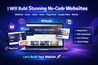 build mobirise carrd jimdo duda pagecloude google sites notion portfolio website