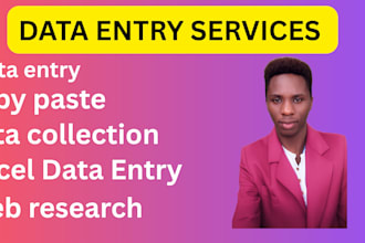 do fastest data entry, data collection, copy paste work