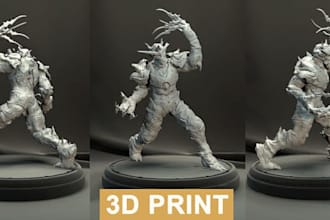 design 3d printable characters, creatures and props for games stl using blender