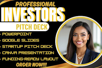 design a pitch deck powerpoint presentation