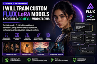 train custom flux lora models and build comfyui workflows