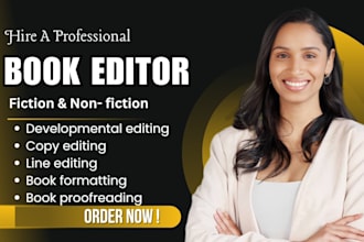 be your developmental book editor, proofread, copy and line edit fiction novel