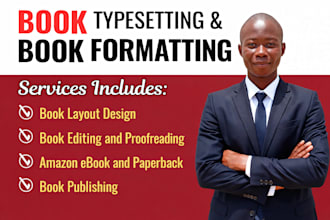 do book formatting, book layout design, book typesetting