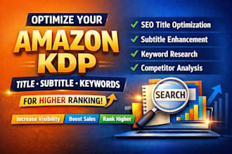 optimize amazon kdp book title subtitle and keywords for seo ranking