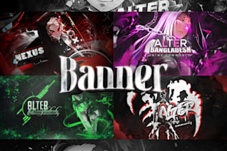 design anime and esports banner for socials