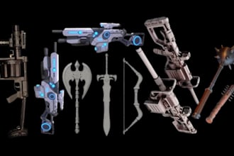 3d weapon 3d sword 3d props armor 3d cosplay assets 3d gun dagger for printing