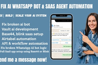 fix whatsapp ai bot, vault ai, base 44, airtable, blink saas ai agent automation
