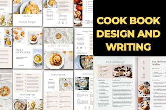 do cookbook design, recipe book or canva ebook meal planner cookbook formatting