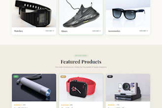 create landing page, custom website page and fix bugs
