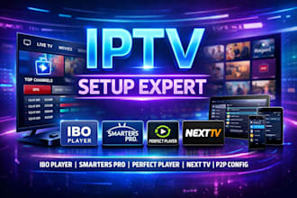 setup iptv app for ibo player, smarter pro, perfect player, p2p, next TV player