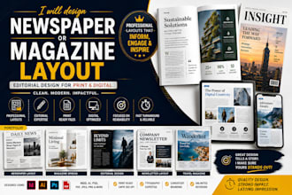 design magazine newspaper editorial layout interior page brochure and catalog